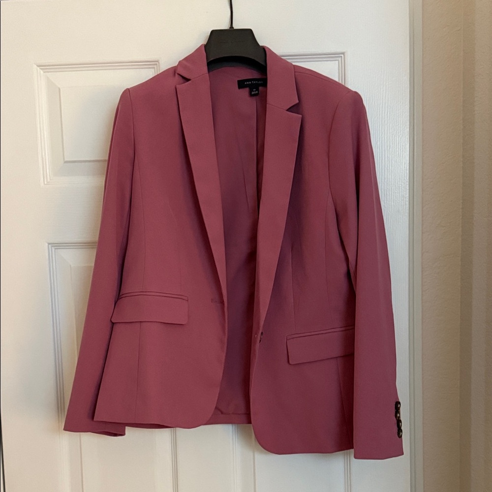 Ann Taylor Dusty Pink Blazer sz 8P